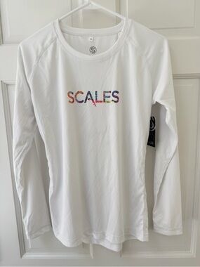 Scales Women's White Long Sleeve Tee